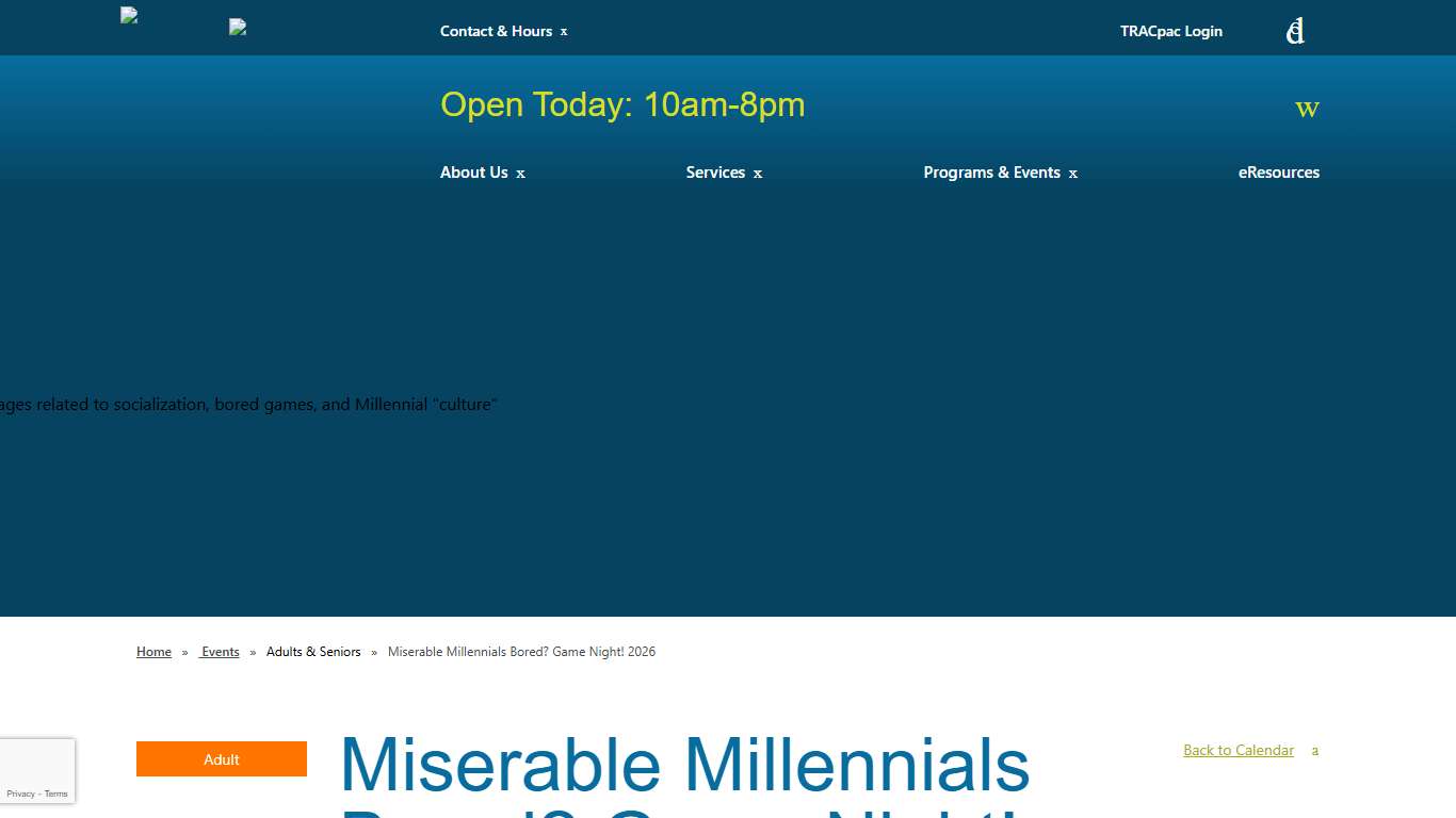 Miserable Millennials Bored? Game Night! 2026